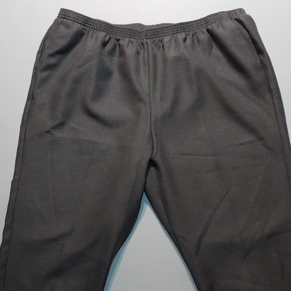 Alfred Dunner Gray Elastic Waist Pants